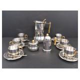 Vtg Italian Stainless Steel Espresso Coffee Set -