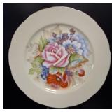 Occupied Japan Hand-Painted Floral Porcelain Plate
