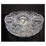 Libbey American Brilliant Cut Glass Bowl vtg