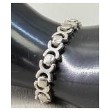 Vintag Sterling Silver Modernist Link Bracelet