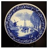 Boch Frï¿½res Delfts Blue Harbor Windmill Charger