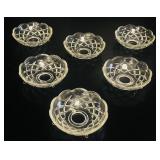 Set 6 Crystal Bobeche for Chandelier