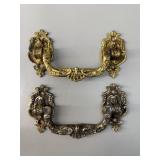 Pair Louis XV Style Napoleon III Gilded Handles
