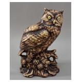 Glazed Ceramic Owl Figurine vtg