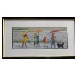 Stella Charters Framed Painting Walk Rain