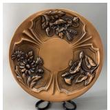 MCM Art Nouveau Repousse Copper Wall Plaque