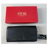 Via Piaggi by Fina Leather Goods Black Wallet