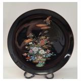 National Silver Co. Japanese Lacquer Floral Bird