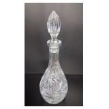 Bohemia Crystal Pinwheel Cut Decanter vtg
