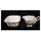 Royal Windsor England Art Deco Creamer & Sugar Set
