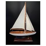 Handmade Wooden Model Pond Yacht