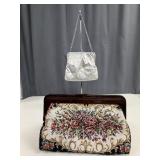 Vintage Tapestry & Silver Evening Handbags