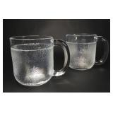 2 Iittala Krouvi 50cl Glass Mugs by Oiva Toikka