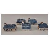 5 Rynbende Distilleries Dutch Ceramic Houses vtg