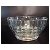 Silver-Plate Rim Footed Paneled Glass Bowl