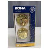 RONA Nadira Polished Brass Single Cylinder