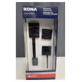 RONA Contempa Matte Black Entrance Handle Set