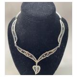 Vintage Mexican Silver? Abalone Inlay Collar