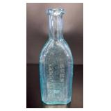 Antique J. Burnett's Cocoaine Aqua Glass Bottle