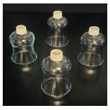 Set 4 Glass Votive Converter for Chandelier