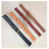 Genuine Leather Watch Straps (Set of 4)