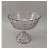 Antique Amethyst ' Nugget'Compote/Diamond Glass