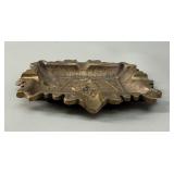 MCM Cast Solid Bronze Stag Forest Relief Ashtray