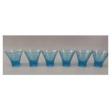6 Aqua Boopie Cocktail Glasses