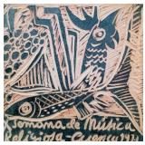 1971 Cuenca Music Week Terracotta Plaque