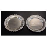 Silverplate Grape Rim Coaster Pair