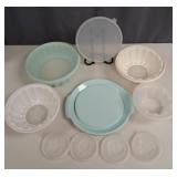 Tupperware Jel-Ring & Jel-Ette Mold Set vtg