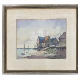 Vtg Signed Bridgman Nova Scotia Watercolor