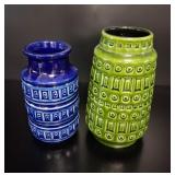 MCM West German Pottery Tundra & Inca Decor Vases