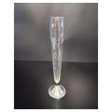 Duchin Silver Weighted Base Etched Bud Vase
