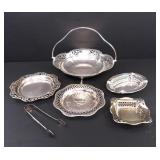 Antique & Vtg Silver-Plate Hallmarked Small