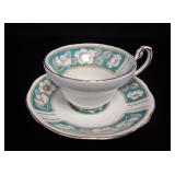 Foley Bone China Christmas Rose Teacup and Saucer