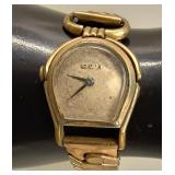 Roamer Gold-Tone Horseshoe-Case Ladies Watch