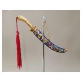 Chinese Cloisonne Miniature Dao Sword & Scabbard