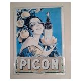 Gaston Campo Amer Picon Embossed Tin Sign