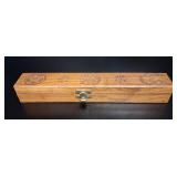 Carved Wood Pentagram Incense Box
