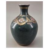 Japanese Export Floral Ceramic Cabinet Vase