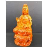 Vtg Kwan Yin Sitting In Vitarka Mudra Pose