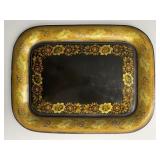 Hand-Painted Gilt Toleware Tray