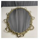Vintage Ormolu Filigree Mirrored Vanity Tray