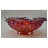 Marigold Carnival Bowl, Fashion Pattern vtg