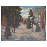 Rutherford Laurentian Winter Forest Path Oil