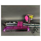 Blacklite Fluorescent Light Fixture & Giant Bulb