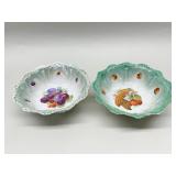 Hand-Painted Fruit Porcelain Bowls - Germany