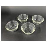 Set of 4 Fire King Scalloped Custard Cups