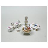 Limoges Porcelain Floral Miniature Furniture Set
